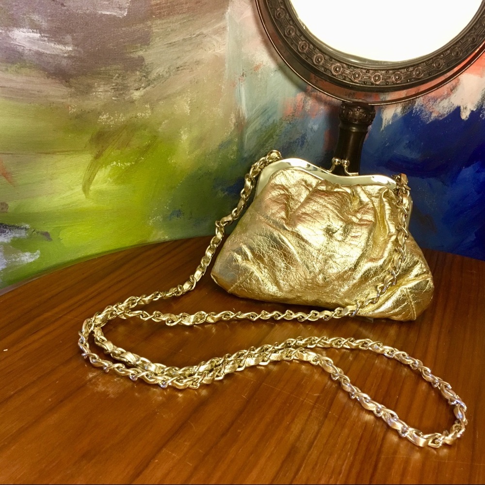 Vintage Style, Kiss Lock Crossbody Purse